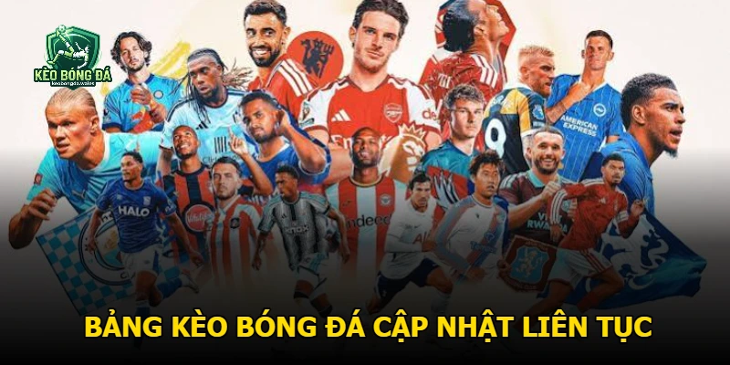 Bảng kèo bóng đá cập nhật liên tục