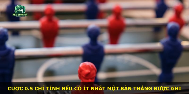 Cược 0.5 chỉ tính nếu có ít nhất một bàn thắng được ghi