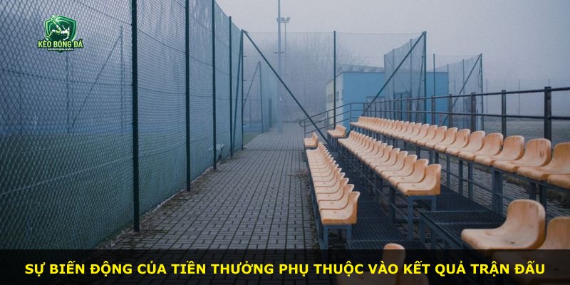 Sự biến động của tiền thưởng phụ thuộc vào kết quả trận đấu