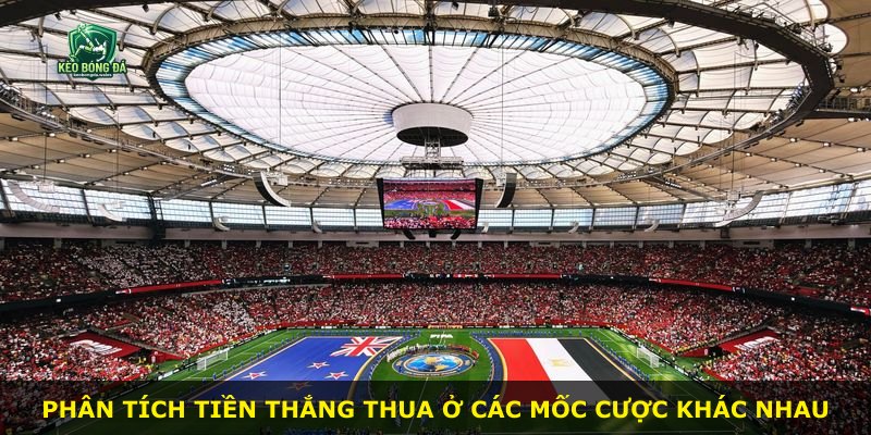 Phân tích tiền thắng thua ở các mốc cược khác nhau